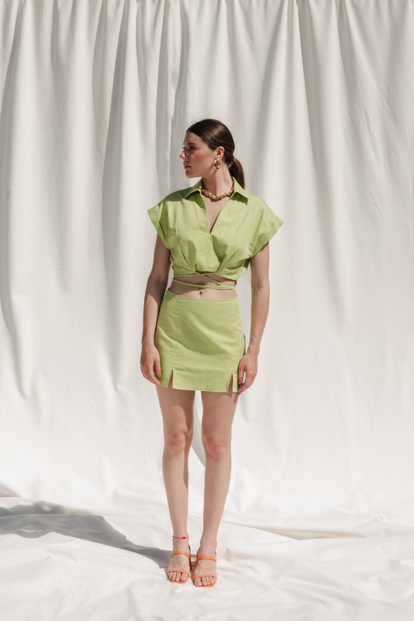 Isla Linen Set Linden Green - Image 2